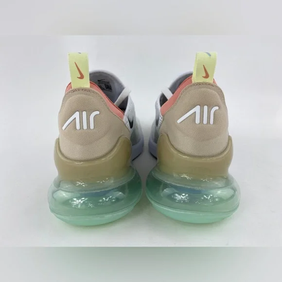 Nike Air Max 270 White Sanddrift Men's Sneakers Shoes Black Swoosh DQ7642 100 - Picture 6 of 12